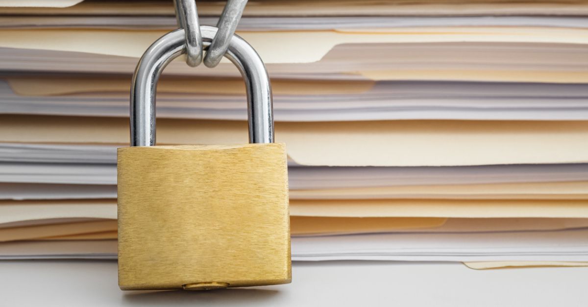 Lock in front of files