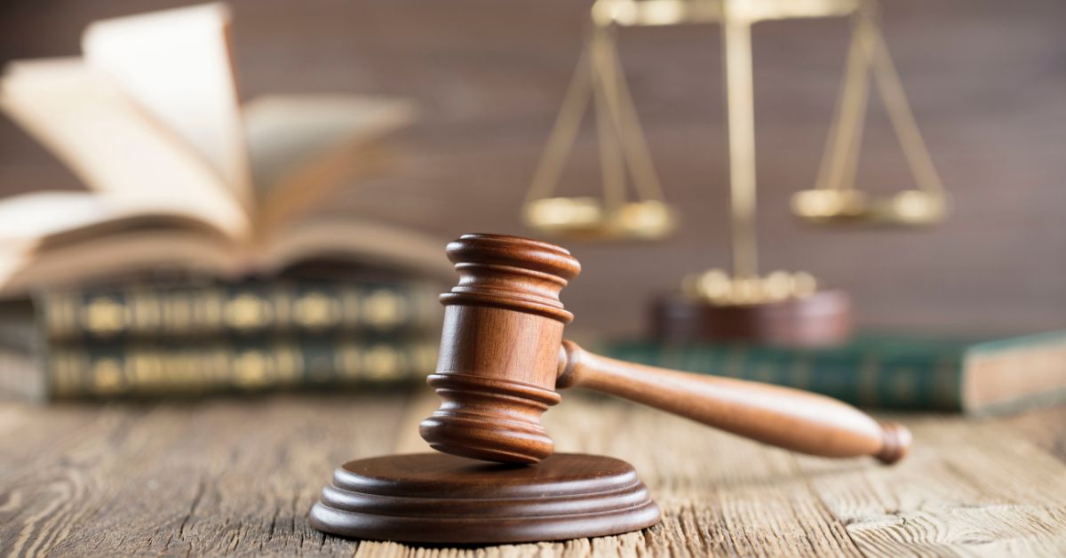 Gavel on desk