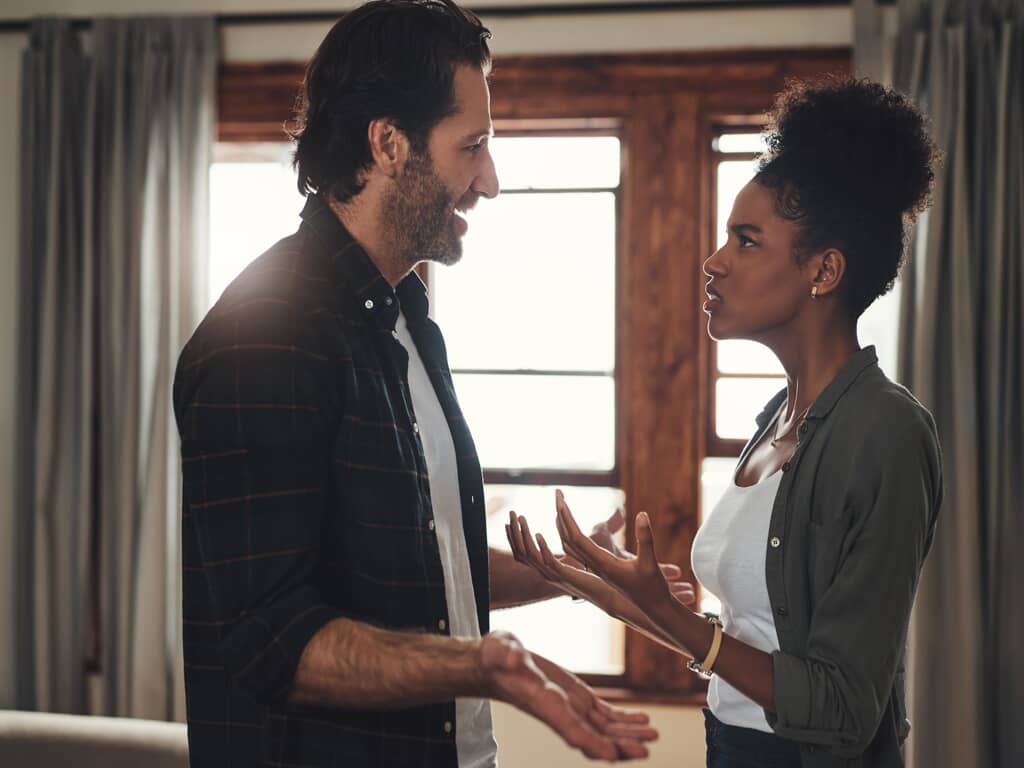 Man and woman arguing